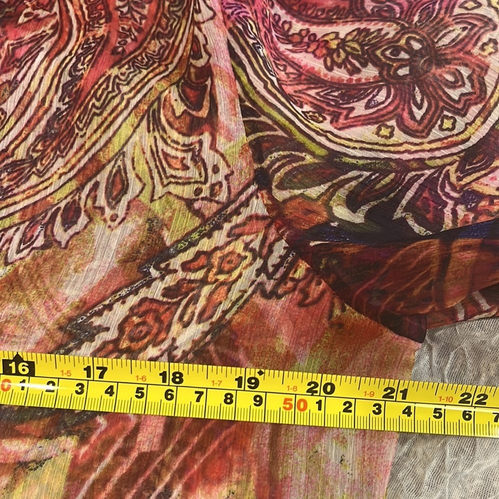 Chicos size 1 sheer floral and exotic print tunic top - Picture 5 of 5